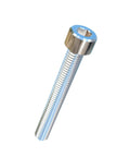 Tough As Nails Grade Two Titanium Socket Head Machine Screws Pack Of Twelve Number Ten Thirty Two X One Point Five Inch Unf Threads shiny screw with polished finish