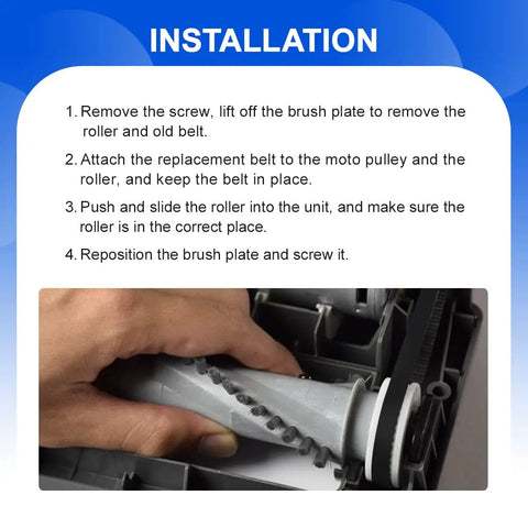 Hand installing Vacuum Belt Replacement For Shark Rotator NV500 Series Lift Away Pro Models NV500 NV501 NV502 NV503 NV505 NV500W