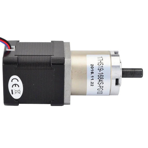 High Torque Nema 17 Stepper Motor With Planetary Gearbox for Precision DIY CNC Projects and Robotic Motion, side view