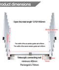 Heavy Duty Aluminum Drawer Slides With Full Extension And Concealed Table And Desk Hinge dimensions and measurements.