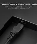 Long 10 Foot 3 Prong Power Cord For Computer Monitor TV Printer And PSU 125 To 250V NEMA 5 15P To IEC 60320 C13 Cable Replacement Lead For Home Theater PC Desktop Setup And Office Equipment, black C13 connector