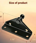 Universal 10mm Ball Stud Strut Mounting Bracket Kit dimensions showing bracket size for heavy-duty gas strut shock mounts.