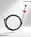Heavy Duty Flexible Drain Clog Buster With 63 Inch Spring Steel Plumbing Snake, four prong claw, and sturdy handle for removing hair.