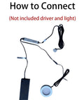 Connection diagram for Motion Sensor Light Switch With IR Sensor For Closet Lighting Under Cabinet Lights And Wardrobes Auto On And Off 12V 24V Compatible Includes 12V To 24V Conversion Cables No Fuss Install