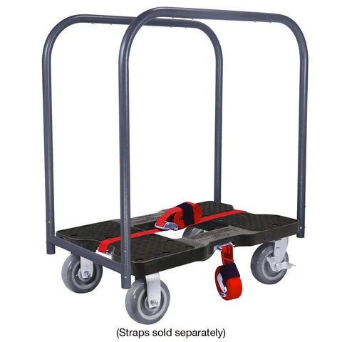 Heavy Duty Panel Cart Dolly With Black Steel Frame And Grip Grabbing 6 Inch Swivel Casters Hassle Free Moving Gear For Contractors And Movers Optional E Strap Safety Lanyard Included