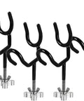 6 Pack 4 Inch Steel Fishing Rod Holders For Boat With 20 Degree Angle Sure Grip And Mounting Base PVC Dipped, aligned in a row