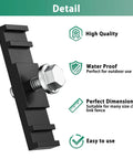 Chain Link Fence Sign Mount Bracket Set 12 Pack Fastener Clips For Standard Fence Sign Mounting And Banner Display Durable Plastic With Stainless Steel Bolt For Secure Easy Attachment detail view