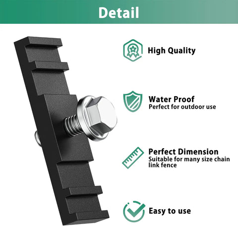 Chain Link Fence Sign Mount Bracket Set 12 Pack Fastener Clips For Standard Fence Sign Mounting And Banner Display Durable Plastic With Stainless Steel Bolt For Secure Easy Attachment detail view