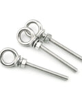 Stainless Steel Eye Bolt Set Heavy Duty Eye Bolts With Nuts And Washers M6 X 1mm Thread 6mm By 60mm 10Pcs Built To Last