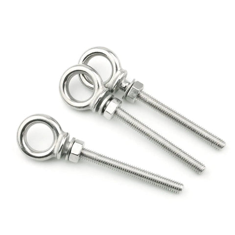 Stainless Steel Eye Bolt Set Heavy Duty Eye Bolts With Nuts And Washers M6 X 1mm Thread 6mm By 60mm 10Pcs Built To Last