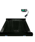 Built Tough 2000 Lb Capacity Drum Scale With Heavy Duty Diamond Plate Platform featuring curved recessed edges.