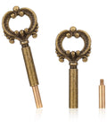 Antique brass lamp turn-knob switch keys with 1/2 in extensions, 4-pack for floor and table lamps