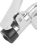 Close-up of Premium 316 Stainless Steel Boat Door Stopper Catch shows spring-loaded mechanism for marine use.