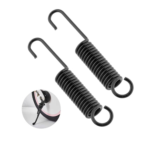 Two Pack Mini Bike Kickstand Springs 10cm Universal Replacement Side Kickstand Springs For Motorcycle Scooter Dirt Pit Bike Built Tough Steel Black Finish