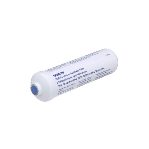 Go-To High Capacity Twenty Thousand Gallon Inline Water Filter With Two One Quarter Inch Brass Connectors For Refrigerator