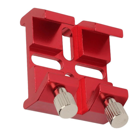 Dovetail Base Finder Scope Mount Bracket For Precise Track Cutting Aluminum Alloy Optical Telescope Red Finish with dual thumbscrew locks
