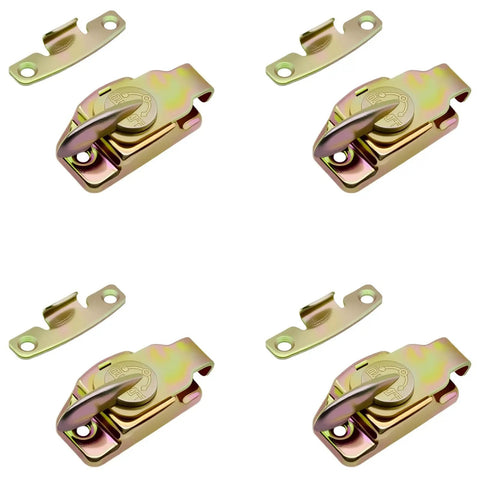 Heavy Duty Table Leaf Locks 4 Pack Gold Furniture Hardware Connectors With Mounting Screws For Extension Dining Tables.