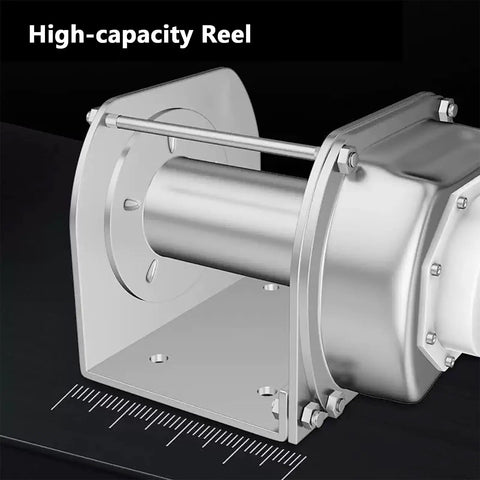 Stainless Steel Hand Winch With Two Way Self Locking Manual Crank And 360 Degree Rotatable Handle heavy duty reel