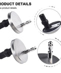 Close-up of stainless steel 2 Pack Toilet Seat Hinges Top Fix Kit With Quick Release Screws showing design and components