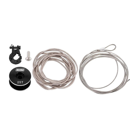 22Kg 360 Degree Digital Servo Winch With 25T Low Profile Spool For RC Crawlers And Boats, wires and components displayed.