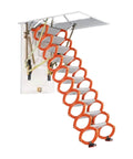 Top Tier Electric Attic Ladder With Remote Operation Ceiling Pull Down Stairs, telescopic folding access, alloy rungs, non-slip grip.