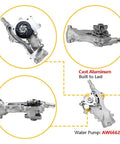 Tough As Nails Coolant Water Pump With Gaskets Fits Buick Encore Chevy Cruze Sonic Trax 1 4L Engine, cast aluminum construction.