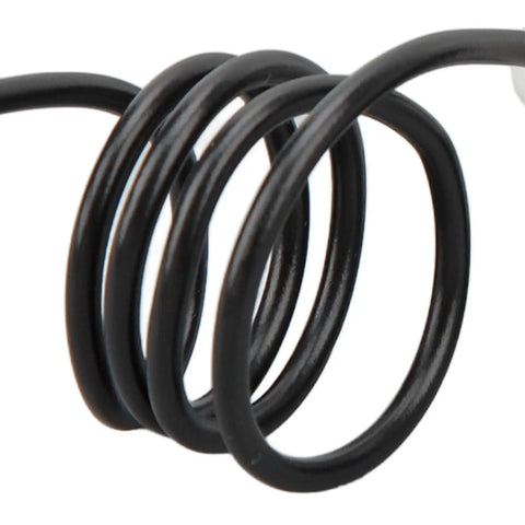 Close-up view of coiled black wire for Plug And Play Brake Proportioning Valve Wire Connector Replacement For Chevy Pv2 Pv4 1970s To 1994