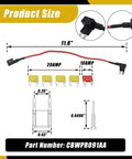 TIPM Repair And Fuel Pump Relay Bypass Cable Plug And Play Kit with 20A fuse holder adapter and dimensions.