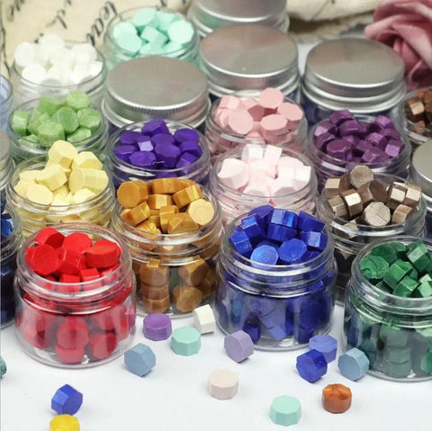 Top Shelf Octagon Sealing Wax Beads With Clear Case For Letters Cards And Invitations Melts Clean Without Stress To Craft Slick Seals That Slap On Every Package