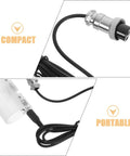Hand Switch For Fluid Dispensing Machines With 3 Pin Wired Manual Trigger Handle Durable Compact Lightweight Plastic Replacement Part For Workshop And Assembly Line Use Easy Install Replacement Part For Quick Fix On The Shop Floor, black cable and metal connector