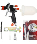 Pro Hvlp Spray Gun With 1.2Mm Needle And 250Ml Reservoir For Auto Paint And Clear Coat Sporting A Comfy Handle And Zero Drama Cleanup For Totally Slick Garage Shop Results Always, includes accessories.