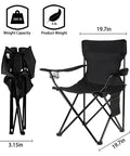 Ultra Lightweight Folding Camping Chair With Carry Bag For Beach And Lawn Totally Portable And Easy To Carry Nine Pound Weight Black