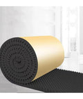 Game Changer Soundproof Egg Crate Acoustic Foam Panels 7Cm Thick Self Adhesive roll with black surface for sound reduction.