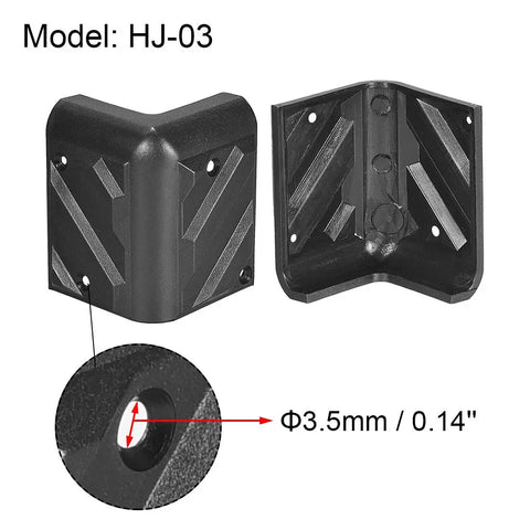 Heavy Duty Speaker Corner Protectors And Cabinet Edge Guards For Stackable Guitar Amps Hella Scratch Proof Polypropylene Angle Covers, model HJ-03.