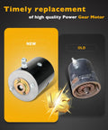 Comparison of new and old Heavy Duty 12 Volt Hydraulic Pump Motor Replacement For RV Motor Home Levelers And MTE Hydraulic Systems With Slotted Shaft