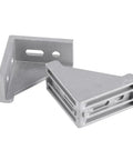 Sturdy Aluminum Corner Bracket Set 58x58x28mm L Shaped Right Angle Braces With 4 Oval Mounting Holes 5 Pack For Door Window