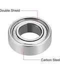 688ZZ Ball Bearing 8mm x 16mm x 5mm Double Shielded Deep Groove Bearing Carbon Steel Pack Of 20 High Speed ABEC 1 Tolerance Shields On Both Sides Dust Resistant Durable For Heavy Load Applications, double shielded carbon steel bearing
