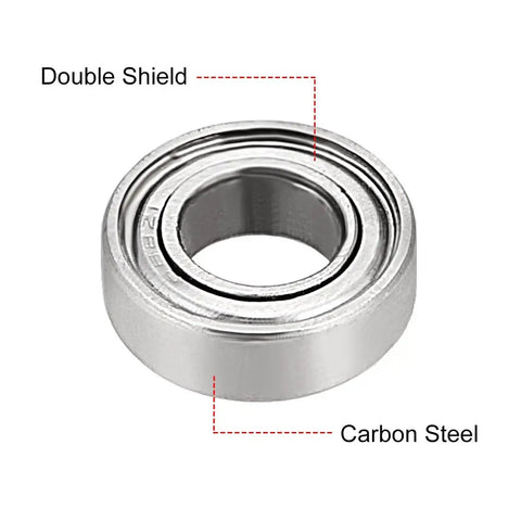 688ZZ Ball Bearing 8mm x 16mm x 5mm Double Shielded Deep Groove Bearing Carbon Steel Pack Of 20 High Speed ABEC 1 Tolerance Shields On Both Sides Dust Resistant Durable For Heavy Load Applications, double shielded carbon steel bearing