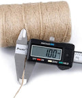 Caliper measuring 2Mm Natural Jute Twine For Crafting And Garden Projects Eco Friendly Biodegradable Packing String Brown 328 Ft 100m