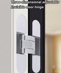 Close-up of Dead Quiet Concealed Door Hinges 2 Pack Crafted From Sturdy Zinc Alloy with a three-dimensional adjustable design.