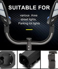 Dual Bullhorn Mounting Bracket For Two LED Parking Lot Lights 180 Degree Round Pole L Mounts With Tenons