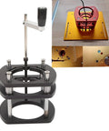 DIY Aluminum Router Lift Table Base With Four Jaw Clamps For Woodworking, Easy Install, Adjustable Lift Up To 51mm, Fits Router Spindle Diameters 64mm To 66mm, Ideal For Small Trimming Machines, aluminum lift base with crank handle and clamps