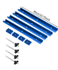 T Slot Miter Track Jig Kit With Knobs For Woodworking Jigs And Fixtures Predrilled Mounting Holes Aluminum Alloy Silvery Finish
