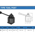 Wedge Type Tool Post Piston Quick Changing Boring Holder For CNC Lathes Beefed Up Hardened High Speed Steel Boring Bar diagram