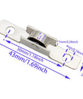 Eight Piece Sliding Window Roller Wheel Set Silver Metal Wheels For Windows And Cabinets Durable Metal Construction With 4mm Hole Diameter And 30mm Center Spacing Easy Installation With Screws Ideal Replacement Hardware, showing single metal wheel with measurements