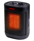 Compact Electric Space Heater That Cranks Out Warmth For Indoor Use, 1500W PTC Ceramic With Fan-Forced Heat, black unit