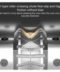 V-type roller design of Heavy Duty Manual Wire Stripping Machine With Hand Crank For precise and secure wire cutting.