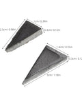 40 Piece Iron Triangle Hammer Wedges For Axe Handle Reinforcement Non Slip Grip And Hardened Durability For Heavy Duty Construction And Felling Tasks Keeps Wooden Handles Tight And Secure, two iron wedges with size markings