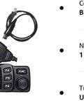 AT-778UV UHF and VHF 25W Mobile Radio Transceiver with mic and cable, showing black color and TFT LCD display