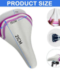 Comfy Kids Bike Seat Replacement For 12 14 16 18 Inch Bikes Soft Foam Saddle With Back Handle Fits 22mm Seatpost shown dimensions